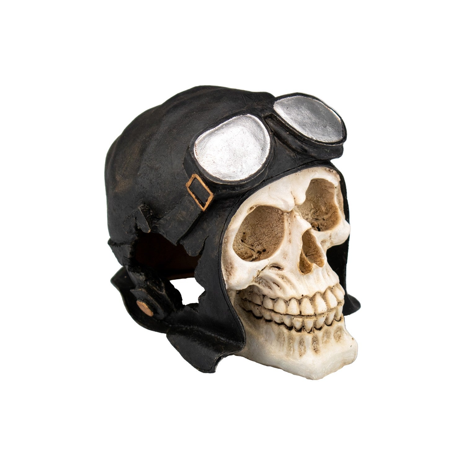 Decorazione in resina Decorart Biker Skull 13,5x11x12 cm per acquari dolci e marini Decorazione in resina Decorart Biker Skull 13,5x11x12 cm per acquari dolci e marini
